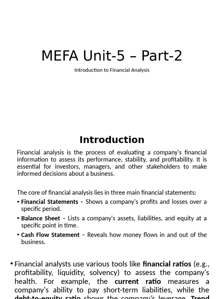 Financial Analysis: Key Ratios Explained | PDF | Revenue | Market Liquidity
