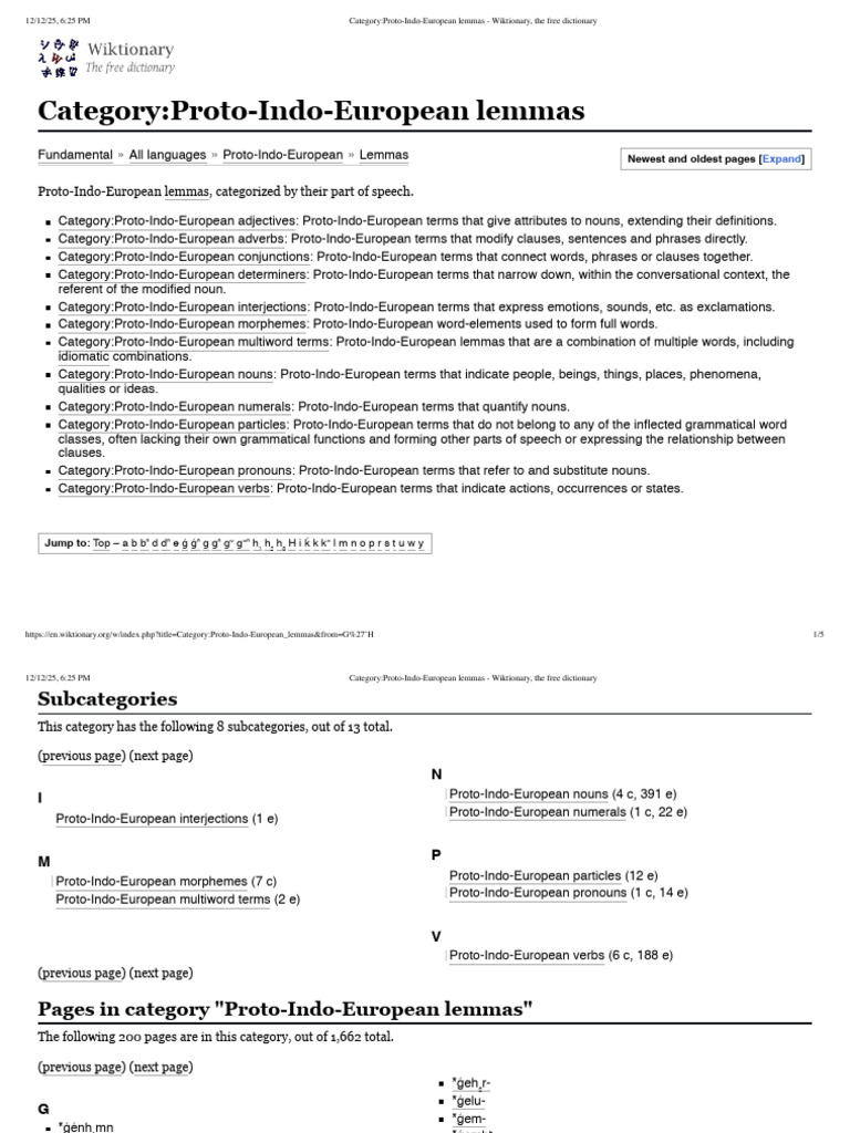 Category_Proto-Indo-European Lemmas - Wiktionary, The Free Dictionary ...