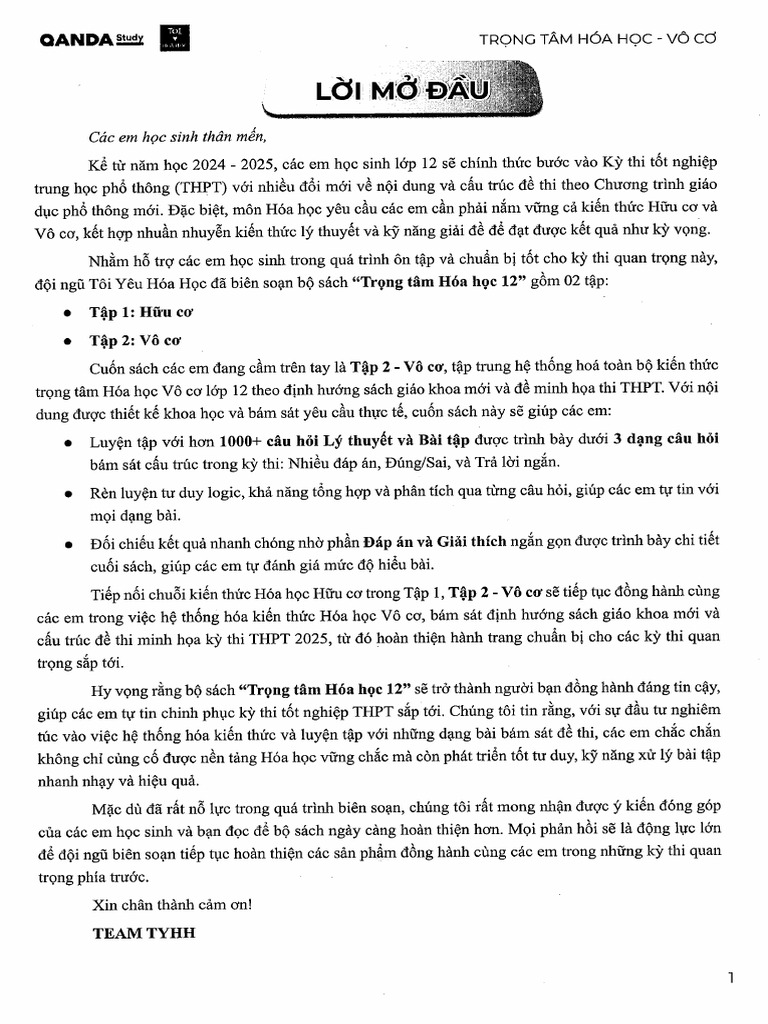 2 - Hoá Vô Cơ - T2 | PDF