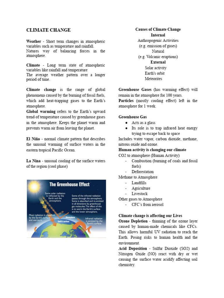 Sts Finals Notes | PDF | Climate Change | Greenhouse Gas