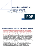 Role of Education and HRD in Economic Growth