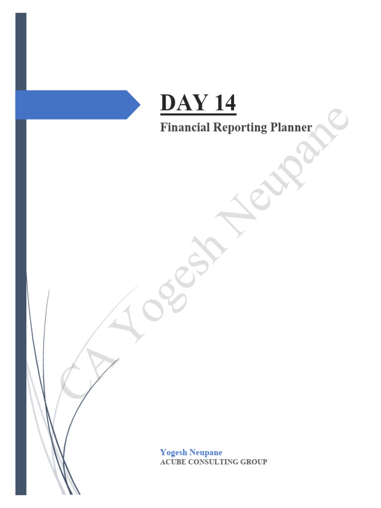 DAY 14 Financial Reporting CAP III | PDF | Income Statement | Option ...