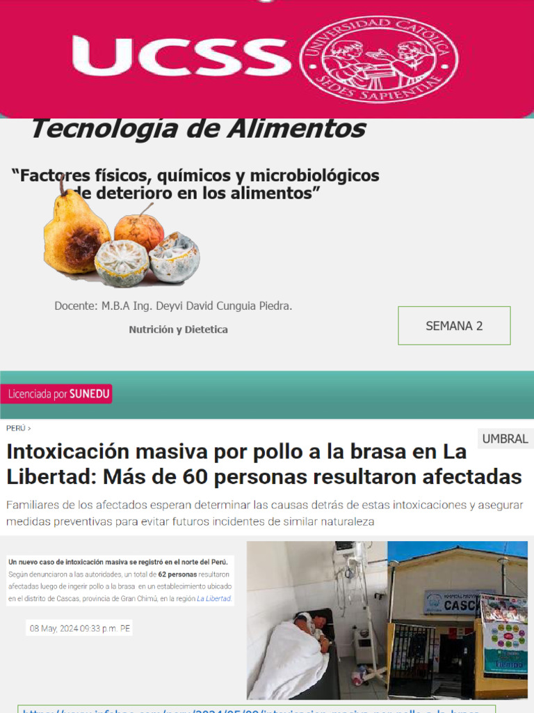 Factores de Deterioro en Alimentos | PDF | Alimentos | Química