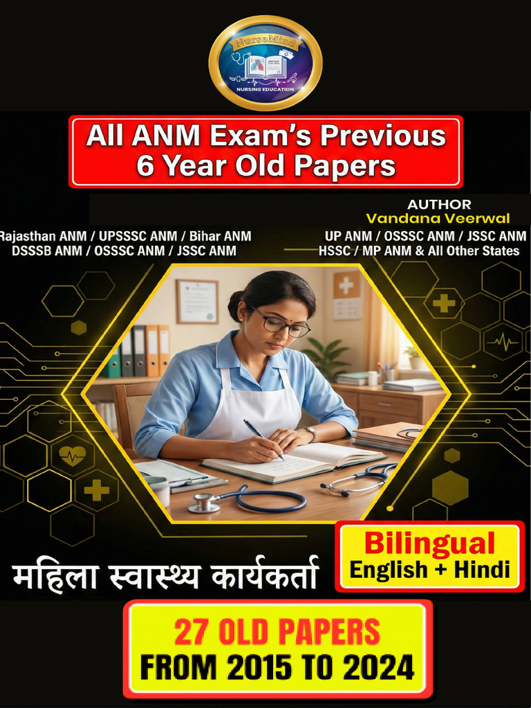 All ANM Exam's Previous Year Old Papers Hinglish Queries @TheRnmedia | PDF