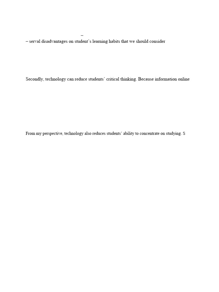 Impact of Technology on Student Learning | PDF