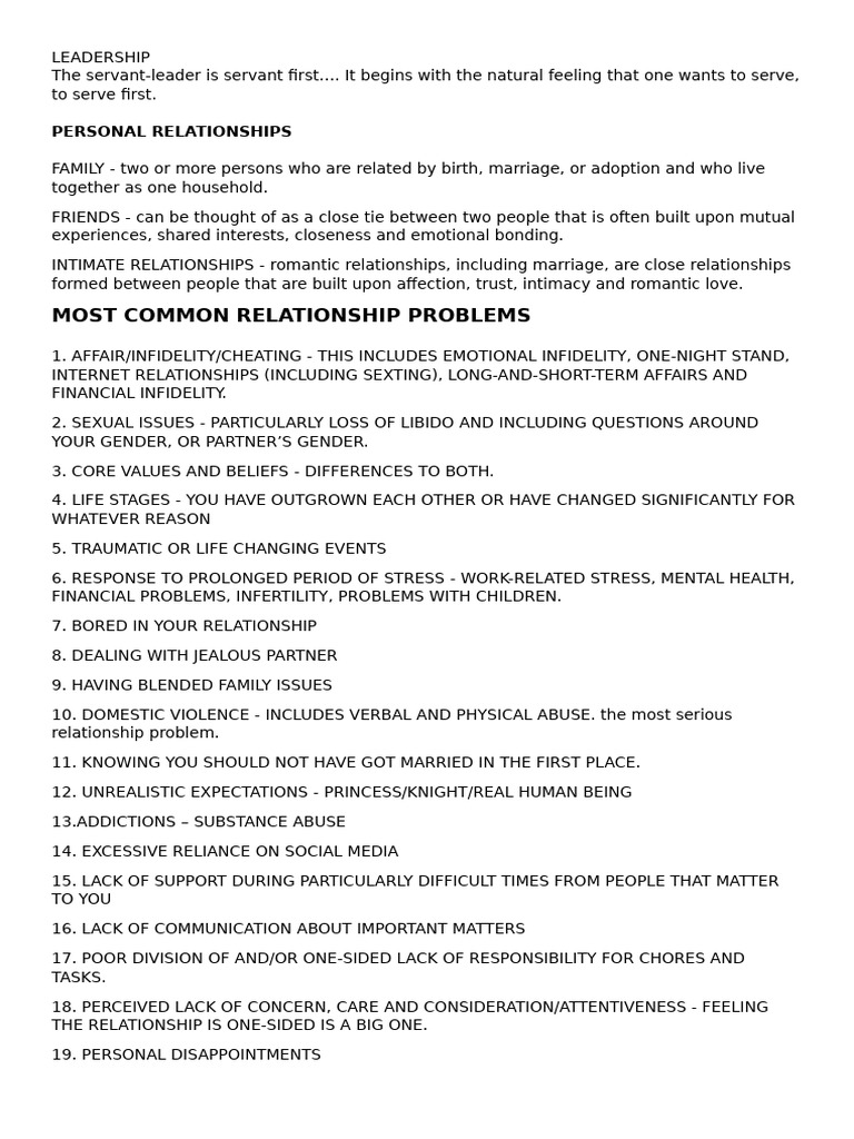 Understanding Relationships and Careers | PDF | Family | Intimate ...