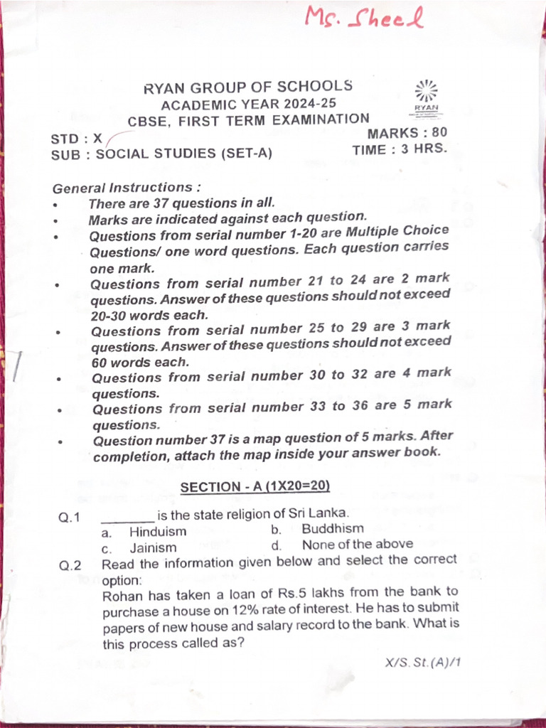 Question Paper (Set A+b) | PDF