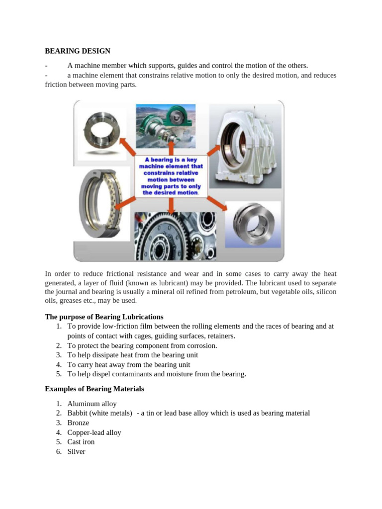 Comprehensive Guide to Bearing Design | PDF | Bearing (Mechanical ...