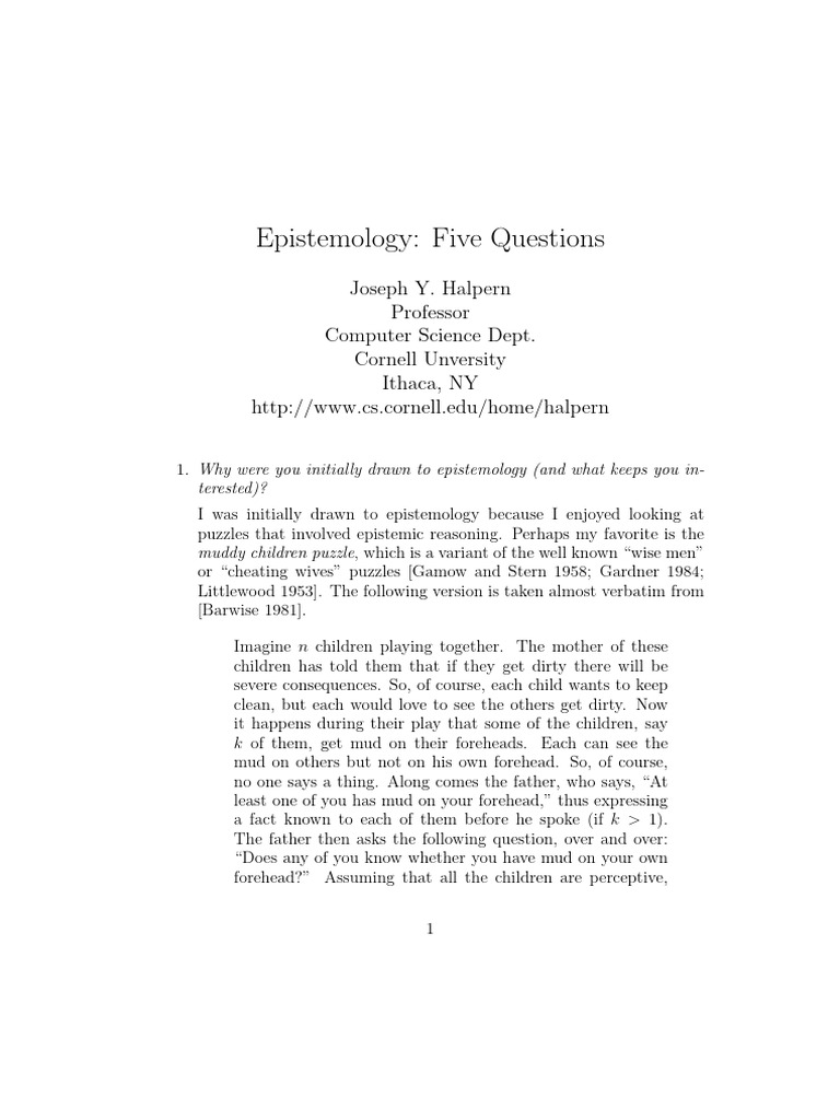 Exploring Epistemology: Key Insights | PDF | Epistemology | Logic