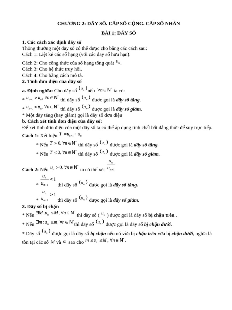 Lý Thuyết Ds, Csc, Csn | PDF