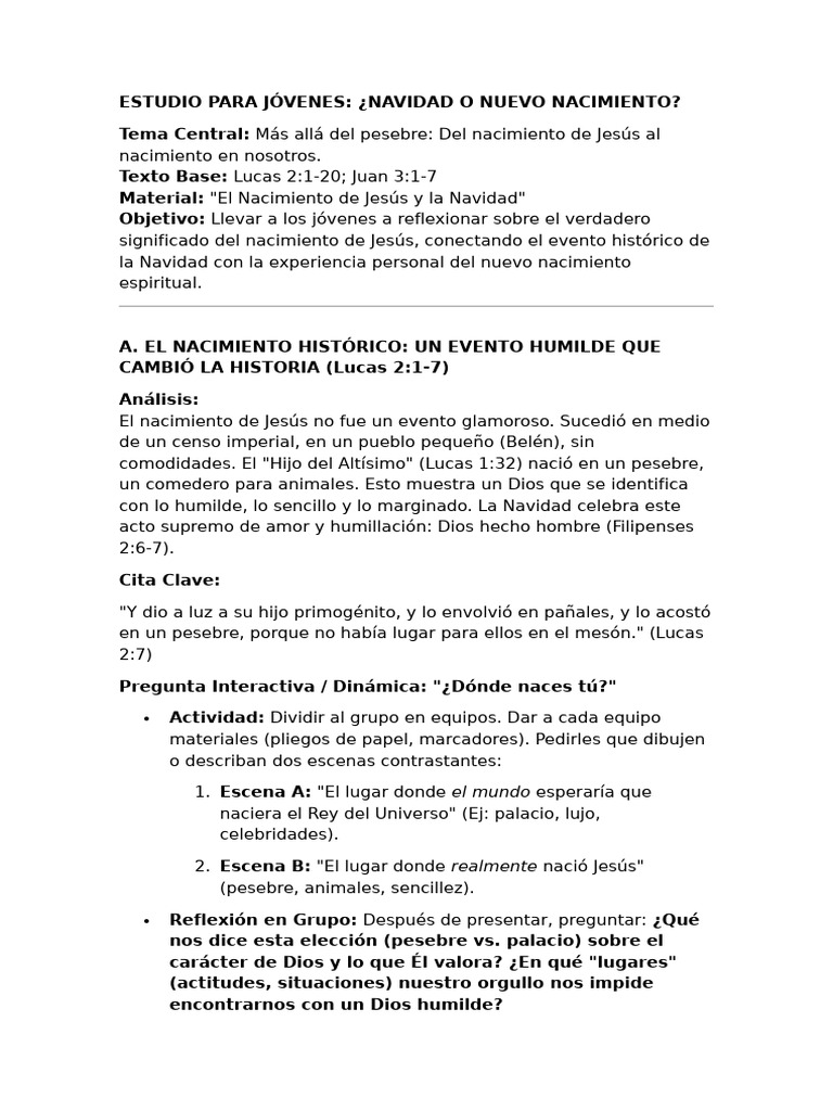 El Nacimiento de Jesus y La Navidad 3 | PDF | Natividad De Jesus | Jesús
