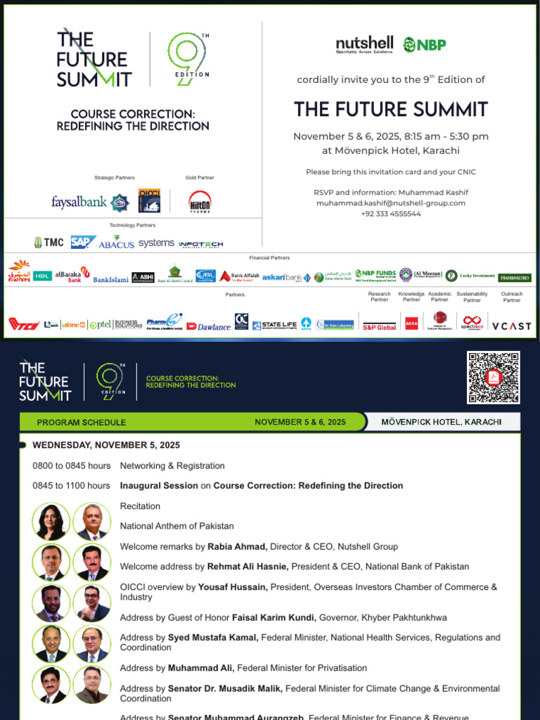 The Future Summit 2025 Agenda Overview | PDF | Pakistan | Government Of ...