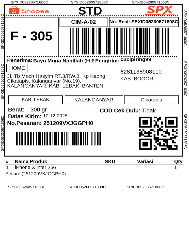 Label Pengiriman 1 | PDF