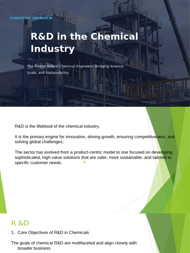 Chemical R&D: Innovation & Sustainability | PDF | Chemical Reactor ...