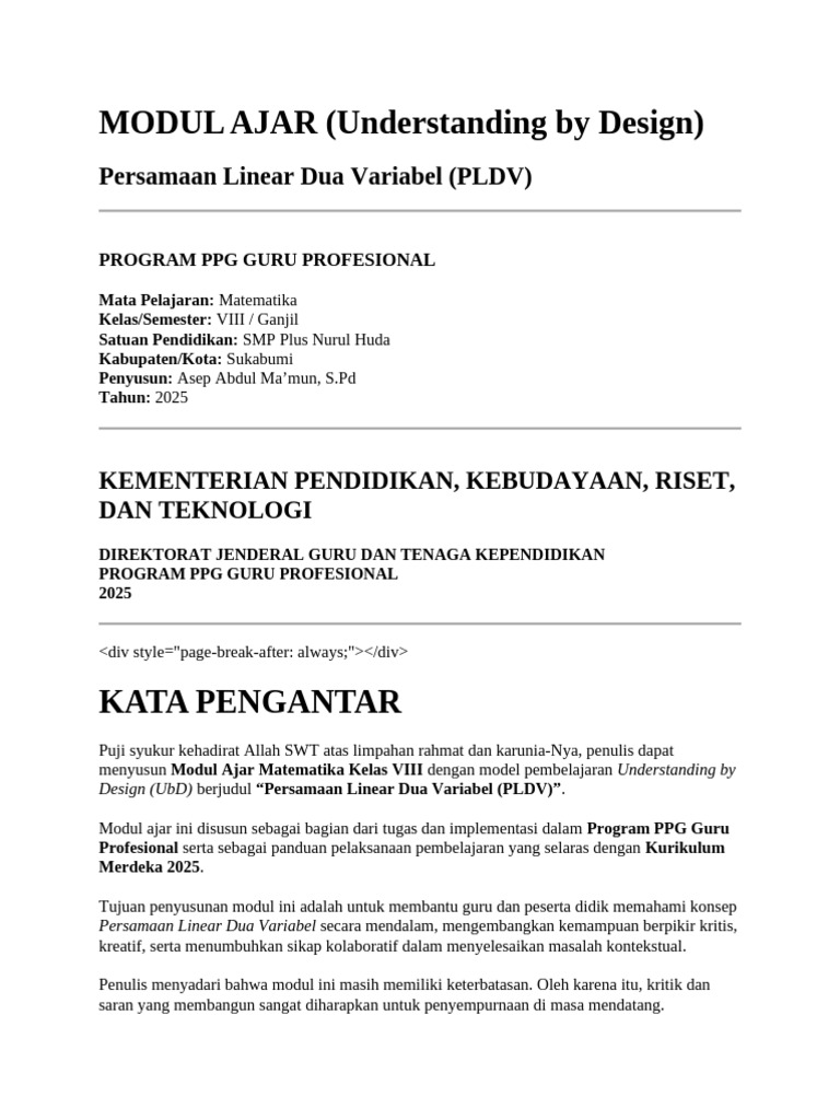 Modul Ajar PLDV Kelas VIII 2025 | PDF