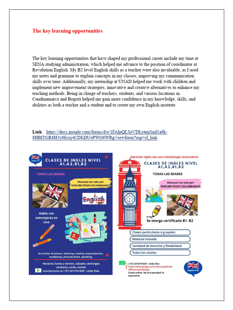 Key Learning Opportunities in Teaching | PDF