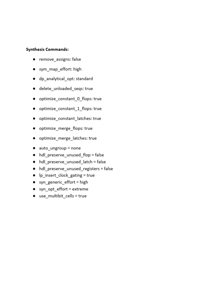 Synthesis Commands and UPF Strategies | PDF | Electronics | Computer ...