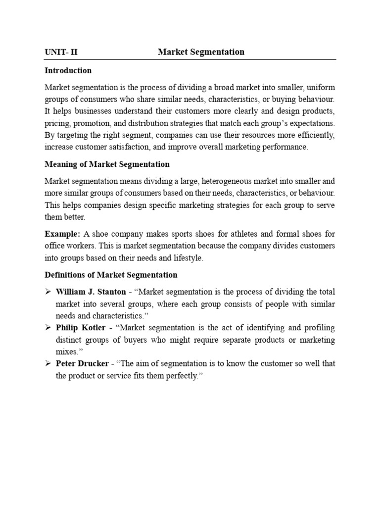 Understanding Market Segmentation Strategies | PDF | Marketing | Market ...