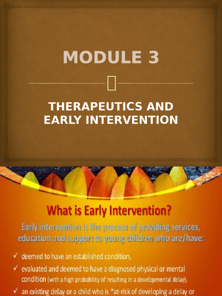 Early Intervention in Child Development | PDF | Speech | Occupational ...