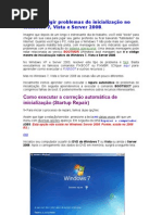 Como corrigir problemas de inicialização no Windows 7