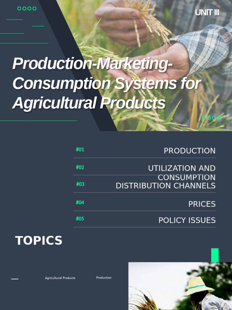 Agricultural Production and Marketing Systems | PDF | Agriculture | Pricing