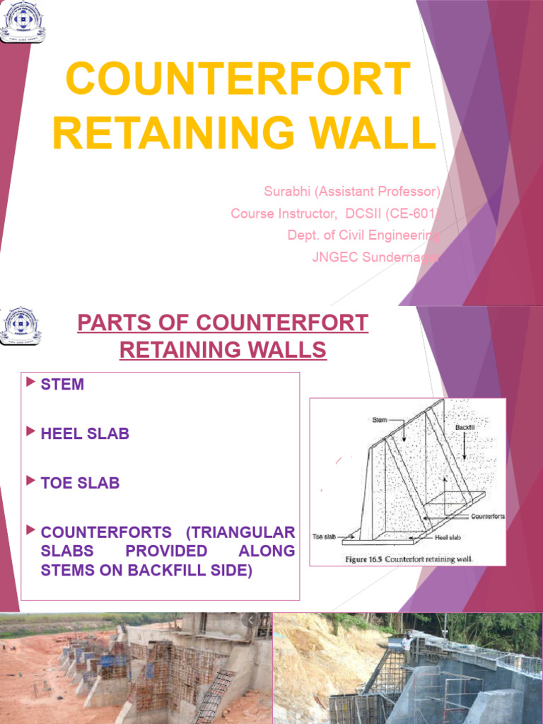 Counterfort Retaining Wall Design Guide | PDF