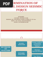 Seismic Load Calculation as per IS 1893 | PDF | Applied And ...