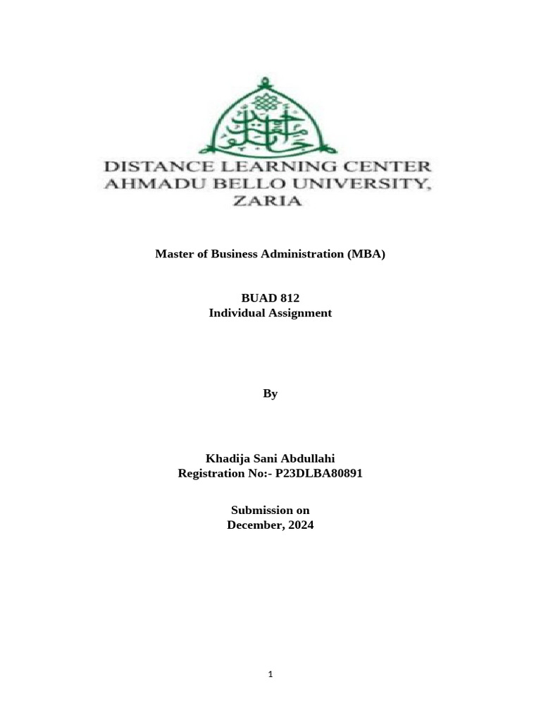 DLC BUAD 812 Assignment Dec 2025-1 | PDF | Decision Theory | Applied ...