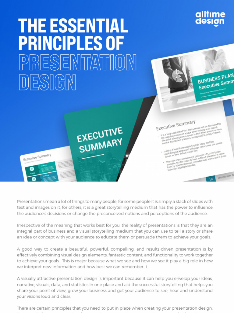 The Essential Principles of Presentation Design | PDF | Storytelling ...