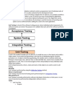 Sampl Types of Testing