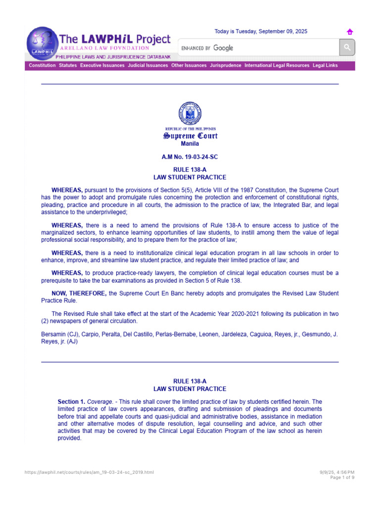 Rule 138-A | PDF | Practice Of Law | Lawyer