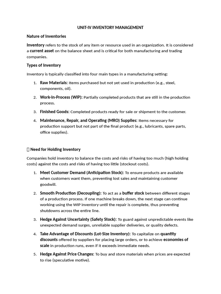 Inventory Management Essentials Guide | PDF | Inventory | Working Capital