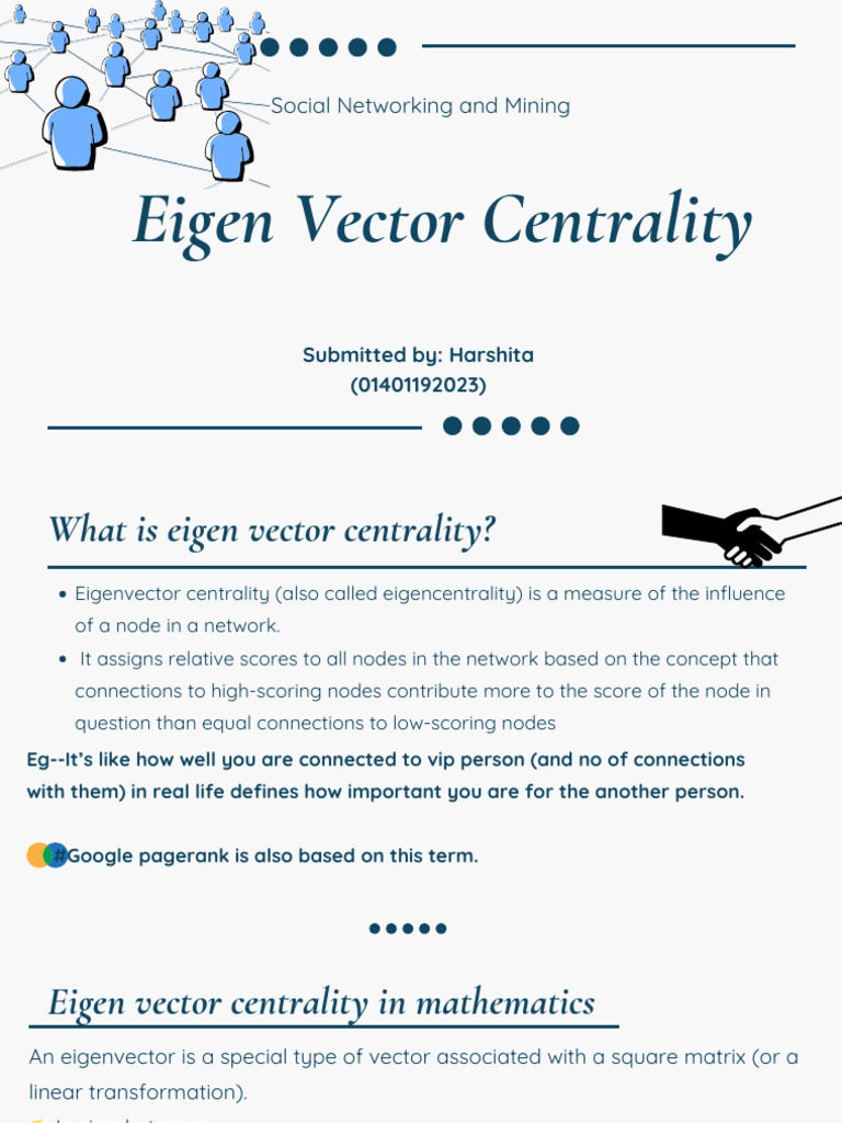 Eigen Vector Centrality (1) | PDF | Eigenvalues And Eigenvectors ...