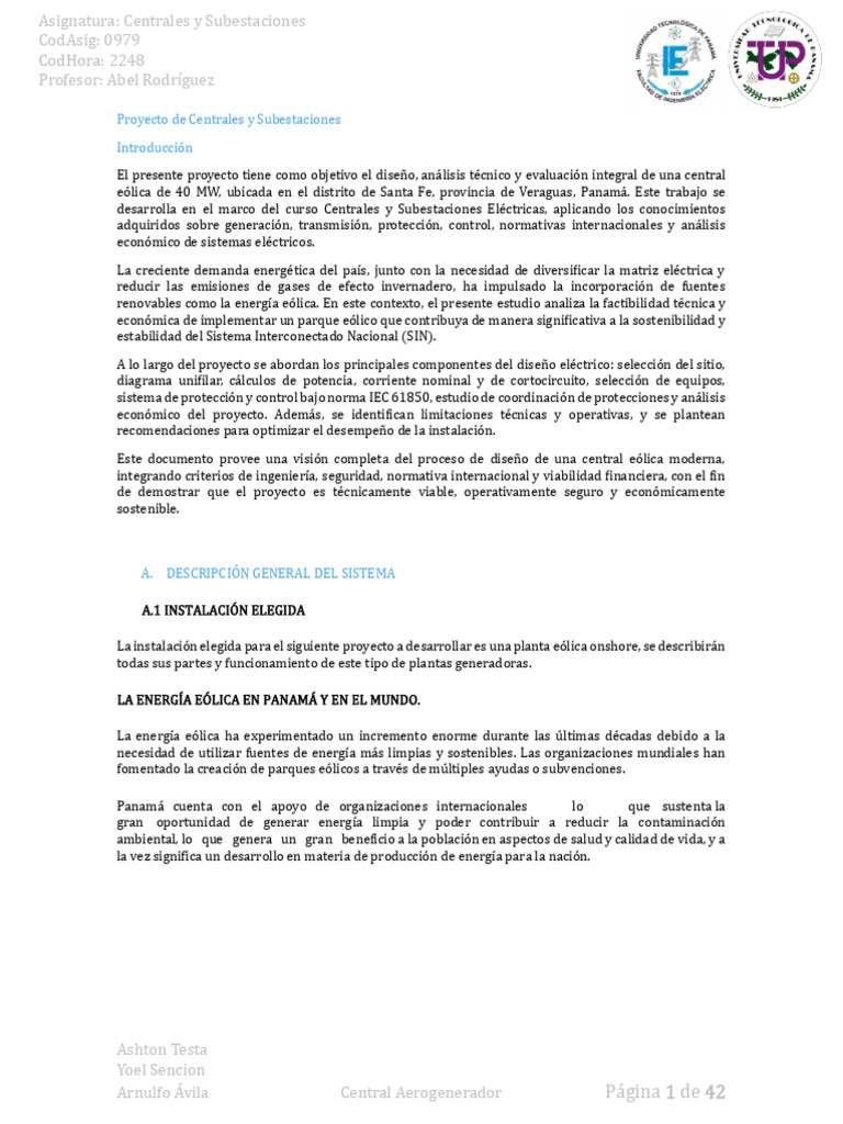 Proyecto Final Aerogenerador | PDF | Energía eólica | Ingenieria Eléctrica