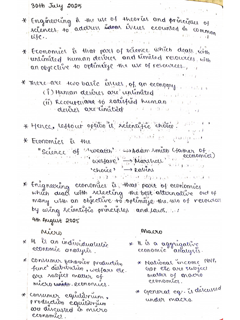 Economics Notes | PDF