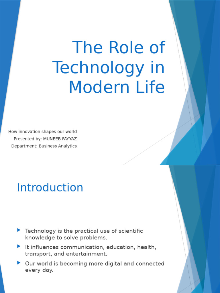 Impact of Technology on Modern Life | PDF
