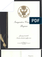 Inaugural Ceremonies Program, 1989