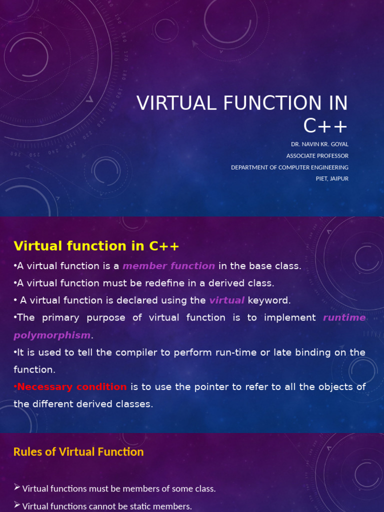 Understanding Virtual Functions in C++ | PDF | C++ | Inheritance ...