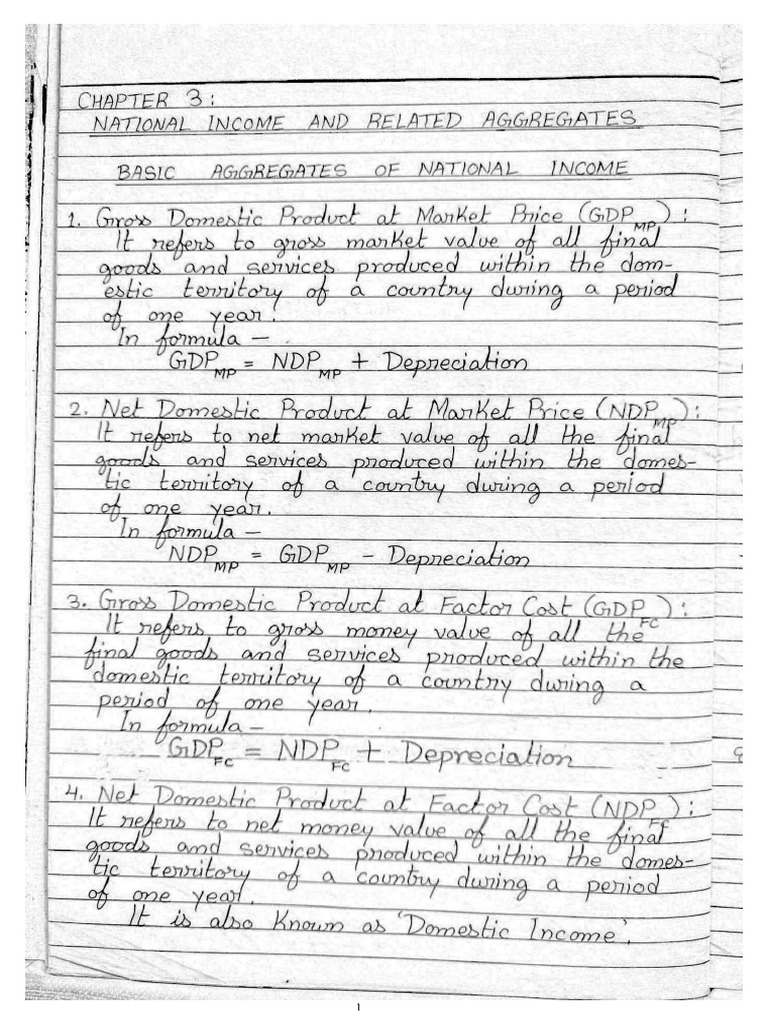 Chapter 3 - National Income and Related Aggregates | PDF