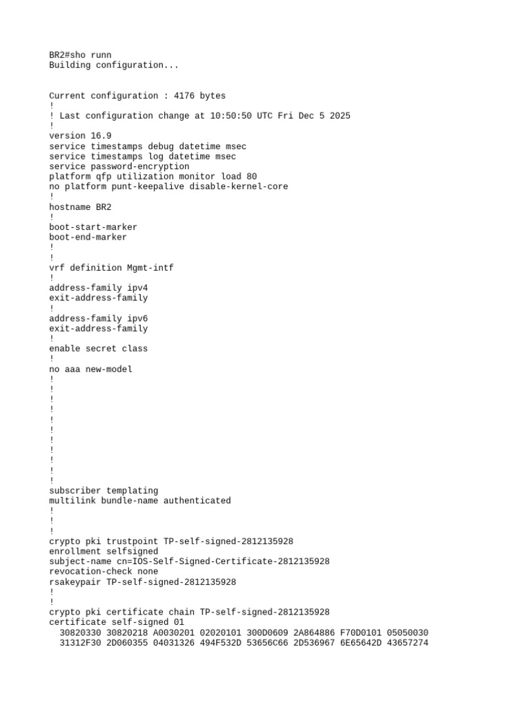 Router BR2 | PDF | Internet | Network Layer Protocols