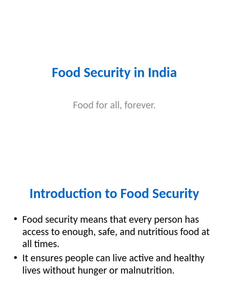 Food Security Challenges in India | PDF