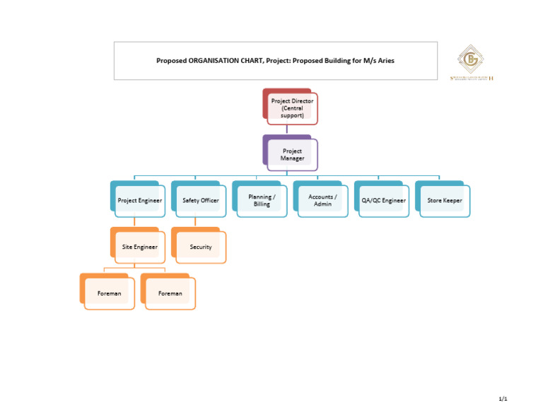 Proposed Organization Chart for Aries Project | PDF