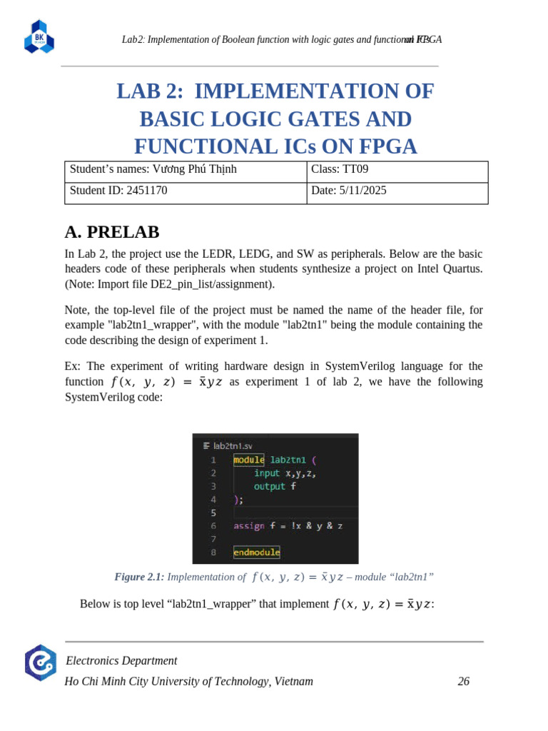 FPGA Logic Gates and ICs Lab Guide | PDF | Logic Gate | Computing