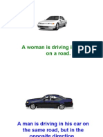 A Woman Is Driving in Her Car On A Road