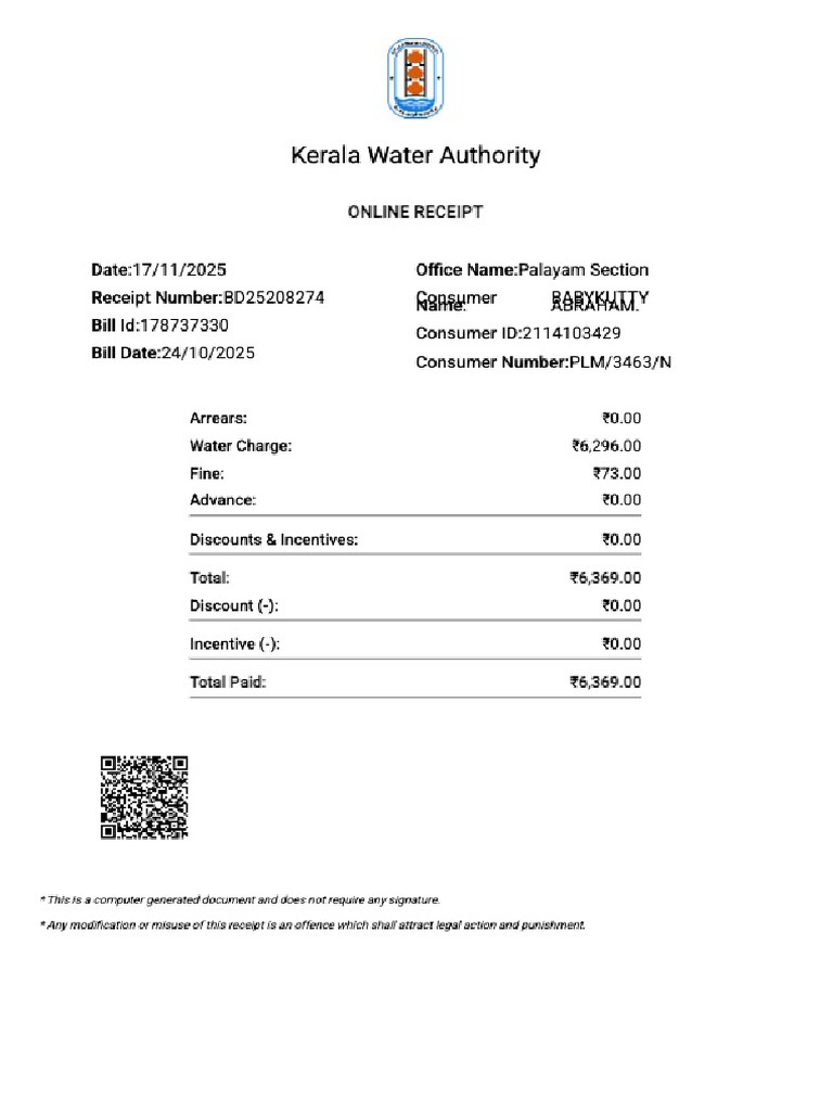 Kwa Receipt | PDF