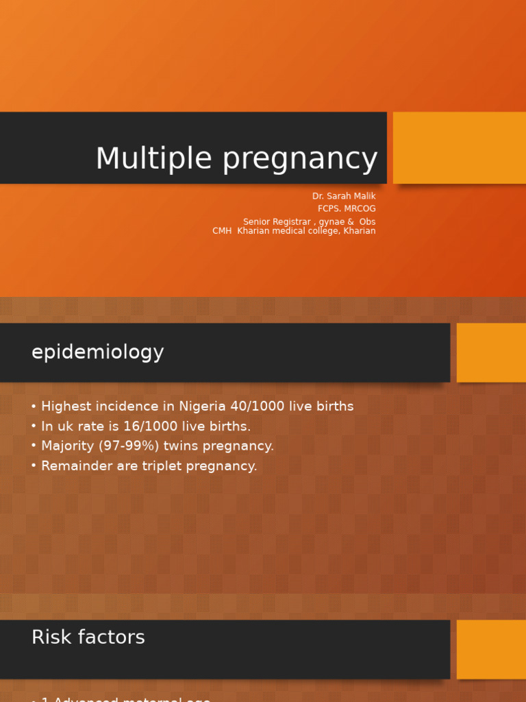 Understanding Multiple Pregnancy Risks | PDF | Twin | Multiple Births