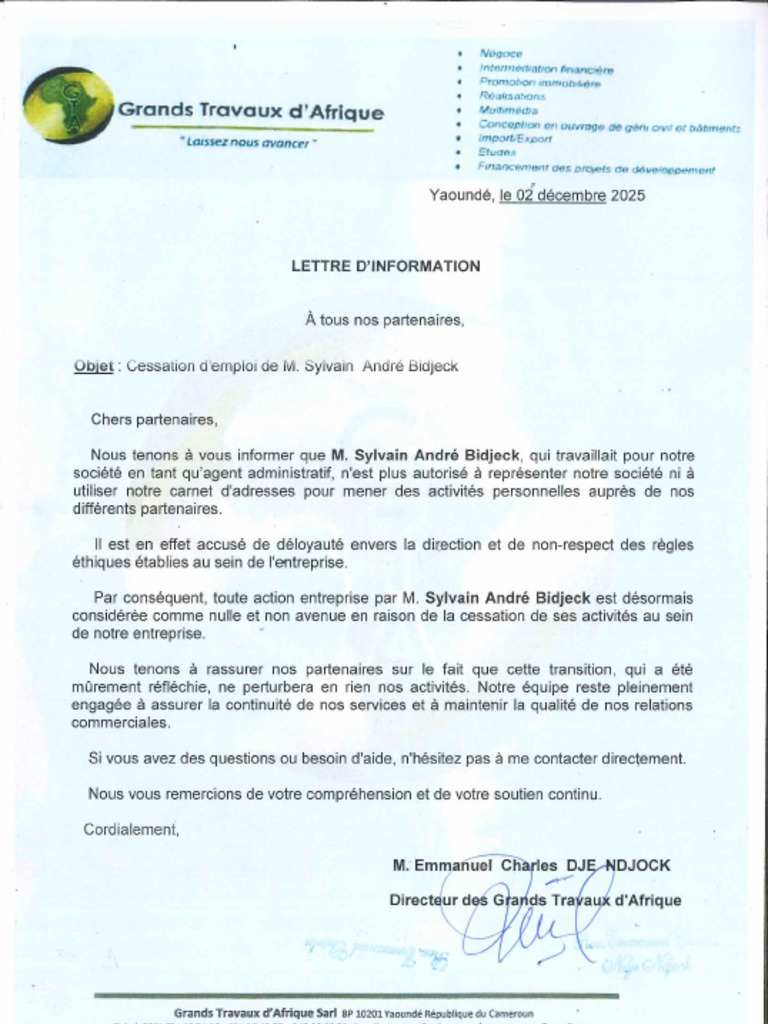 Lettre D'information - 0001 | PDF