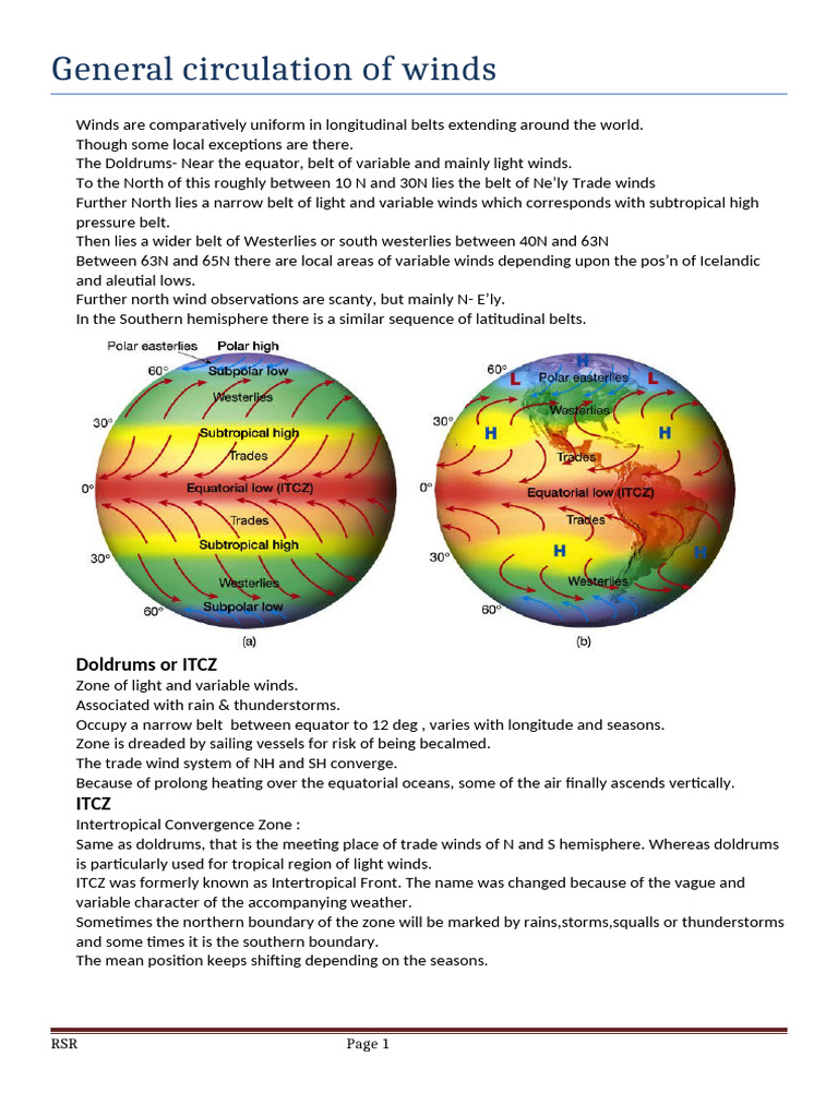 Global Wind Patterns and Monsoons | PDF | Wound | Monsoon