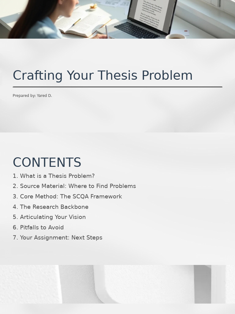 Crafting a Thesis Problem Guide | PDF | Cognition | Liberal Arts Education