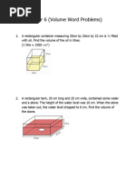 Volume of Compound Shapes Worksheet | PDF
